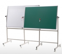 Bảng di động 2 mặt từ xanh và trắng lật 360 độ 